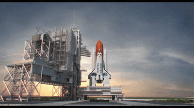 Space Shuttle On Launch Pad GIF