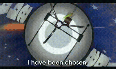 Spaceship Saying I Have Been Chosen GIF