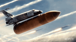 Spaceship Shuttle Flight GIF