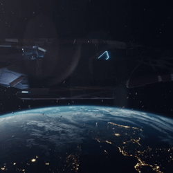 Spaceship Star Trek Picard Landing GIF