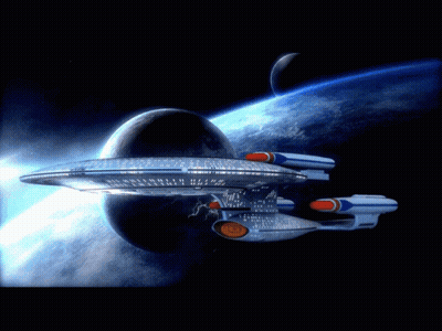 Spaceship With Number 100 On Back GIF