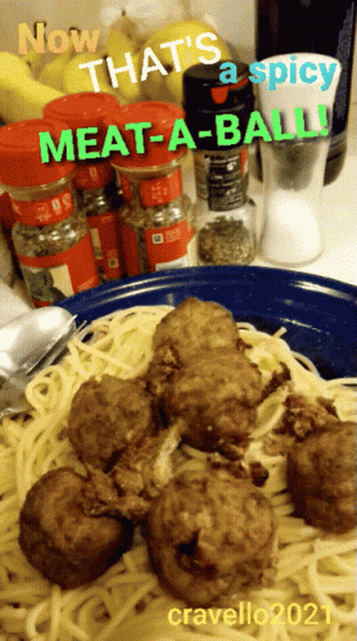 Spaghetti And Meatballs Now That's A Spicy Meat-A-Ball GIF