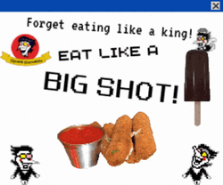 Spamton Eat Like Big Shot Graphics Design GIF