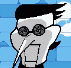 Spamton Wearing Static Shades Graphics Design GIF