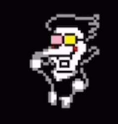 Spamton Whirling Dance Pixelated Display GIF