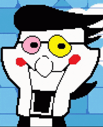 Spamton Wide Mouth Clown Face Deltarune GIF