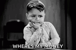 Spanky McFarland Where's My Money GIF