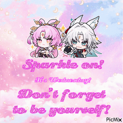 Sparkle It's Wednesday Don't Forget To Be Yourself GIF