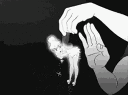 Sparkles Black And White Tinkerbell GIF