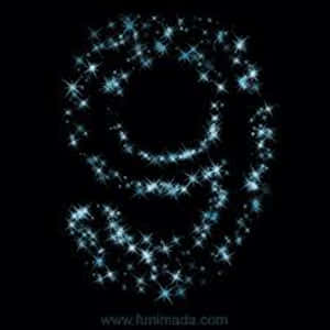 Sparkles Forming Number Nine GIF