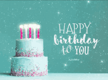 Sparkling Birthday Cake Happy Birthday To You GIF