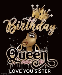 Sparkling Greeting Birthday Queen GIF