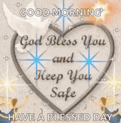 Sparkling Heart Good Morning Have A Blessed Day GIF