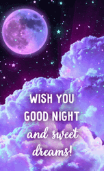 Sparkling Moon And Clouds Have A Great Night GIF