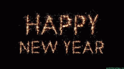 Sparkling New Year Text GIF