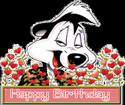 Sparkling Pepe Le Pew Happy Birthday GIF