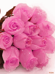 Sparkling Pink Rosas GIF