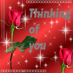 Sparkling Red Roses Thinking Of You Sympathy GIF