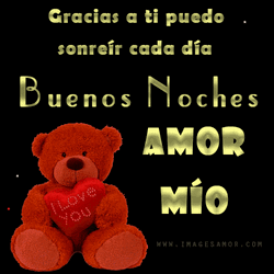 Sparkling Red Teddy Bear Buenas Noches Amor GIF