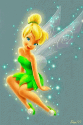 Sparkling Sitting Tinkerbell GIF