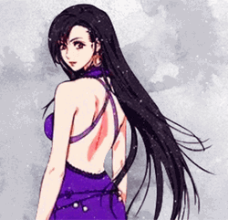 Sparkling Tifa Fierce Look GIF
