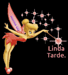 Sparkling Tinkerbell Buenas Tardes GIF