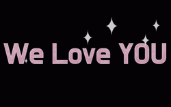 Sparkling We Love You GIF