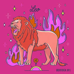 Sparkly Mighty Leo Art GIF