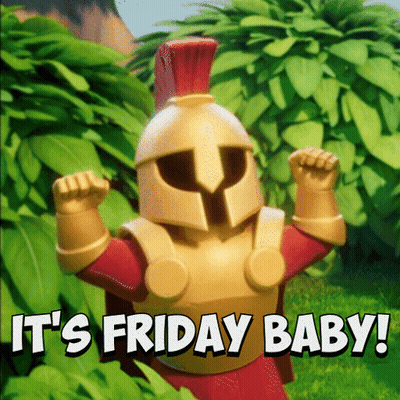 Spartan Saying It's Friday Baby GIF