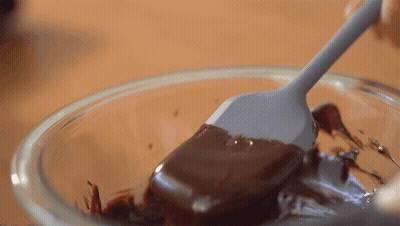 Spatula Stirring Chocolate In Bowl GIF