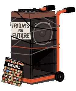 Speaker Holding Fridays For Future Sign Sticker