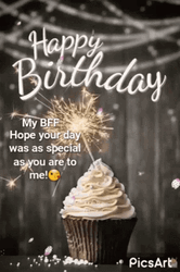 Special Cupcake Happy Birthday Bestie