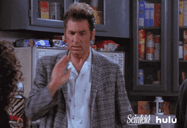 Sped Cosmo Kramer Twitching Seinfeld GIF