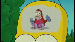 Sped Drumming Monkey Homer Simpson Mind GIF