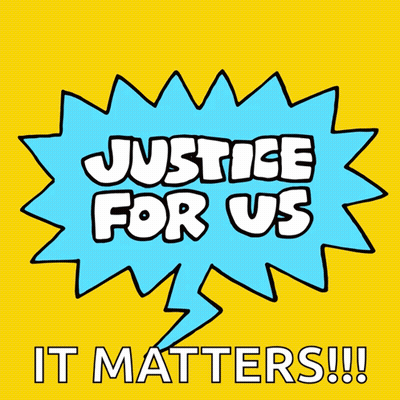 Speech Bubble Saying Justice For Us GIF