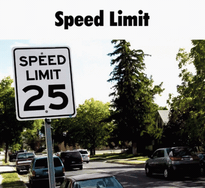 Speed Limit 25 Sign GIF