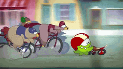 Speed Up Om Nom Bike Race GIF