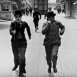 Speed Up Run Charlie Chaplin GIF