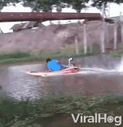 Speediest Small Motorboat GIF