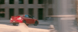 Speeding Car Burning Rubber Baby Driver Movie GIF