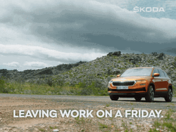 Speeding Car Leaving Work On A Friday GIF