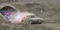Speeding Car Police Chase Wreck Mayans M.C. GIF