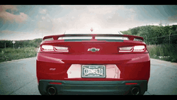 Speeding Car Red Camaro Cornelio Vega GIF