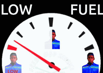 Speedometer With Low Fuel GIF