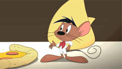 Speedy Gonzales Beside A Pizza GIF