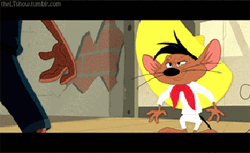 Speedy Gonzales Encounter With Cop GIF