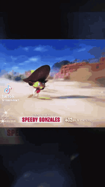 Speedy Gonzales Running On Beach In Sombrero GIF