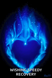 Speedy Recovery Get Well Soon Blue Heart GIF