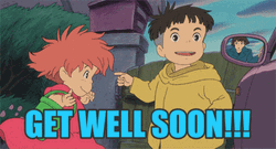 Speedy Recovery Get Well Soon Ponyo Hug GIF