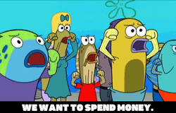 Spend Money Fish From SpongeBob SquarePants GIF